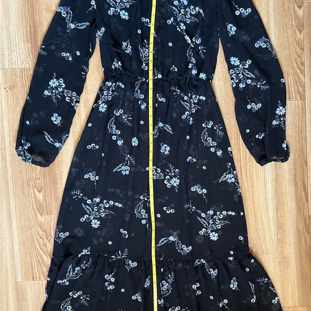 Who What Wear Black Bishop Sleeve Sundress